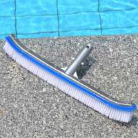 18in Swimming Pool Wall Brush High Cleaning Efficiency Tools Aluminum Handle for Pond Spa Hot Spring Pools