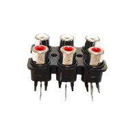 Female Multiple Rca Socket Connector