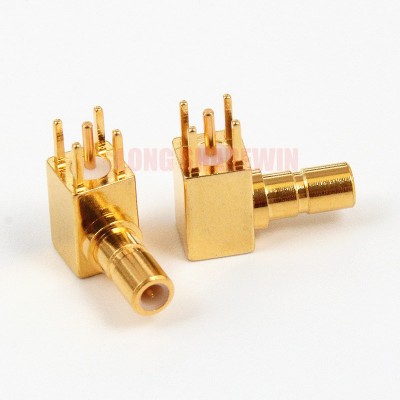 Free Samples Ssmb Male Plug Right Angle Elbow 90 Degree RF Coaxial Connector for PCB