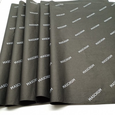 Eco Friendly Black Wrapping Tissue Paper Custom Full Printed